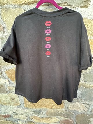 Camiseta vintage algodón negra Grease Talla L
