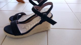 Sandalias esparto MTNG negras T.38