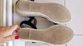 Sandalias esparto MTNG negras T.38