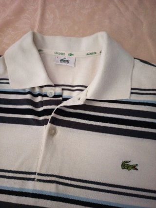 Camisa Polo Lacoste Rayas Talla L