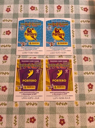 Lote 4 cromos Guantes de Oro La Liga