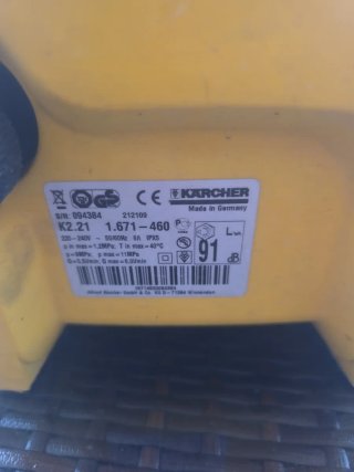 Hidrolimpiadora Karcher K 2.21 Amarilla