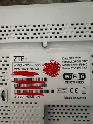 Router ZTE ZXHN F6640