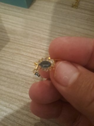 Pendientes chapados oro azul