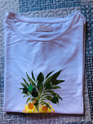 Camiseta blanca Milano piña talla XL