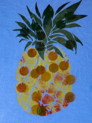 Camiseta blanca Milano piña talla XL