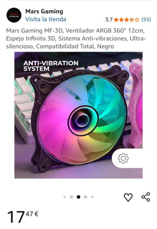 Mars Gaming MF-3DKIT ARGB Ventiladores 3 en 1