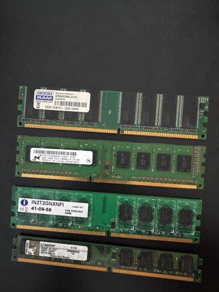 Lote 4 Módulos Memoria RAM Variados