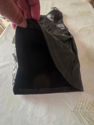 Vestido polipiel negro