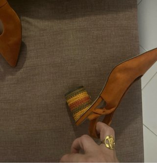 Zapatos destalonados naranja