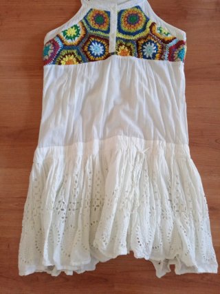 Vestido Desigual Talla M Crochet