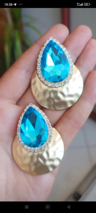 Orecchini Max & Co blu e oro