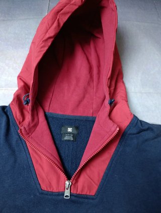 Sudadera DC Shoes Hoodie Azul Marino y Rojo