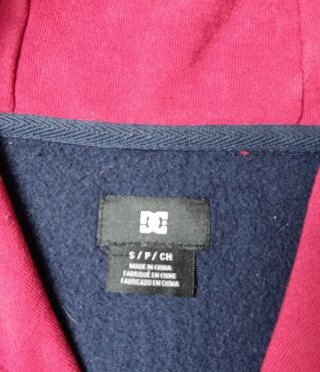 Sudadera DC Shoes Hoodie Azul Marino y Rojo
