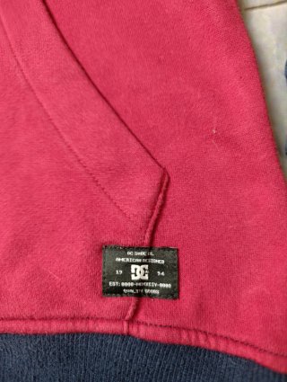 Sudadera DC Shoes Hoodie Azul Marino y Rojo