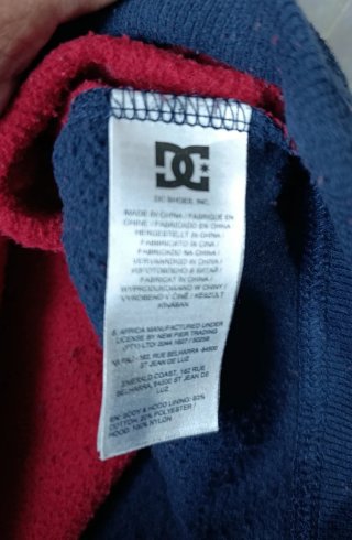 Sudadera DC Shoes Hoodie Azul Marino y Rojo