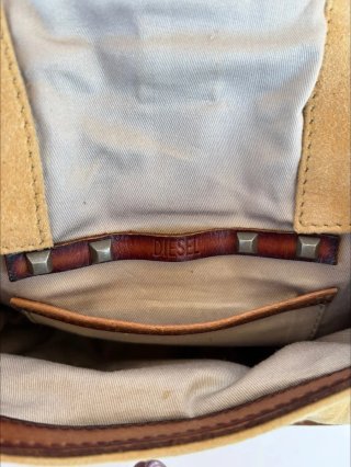 Bolso de hombro Diesel vintage de gamuza y cuero Y
