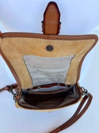 Bolso de hombro Diesel vintage de gamuza y cuero Y