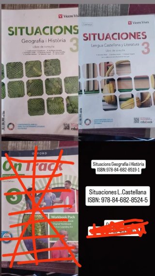 Libros 3 ESO (Geografía, Lengua Castellana.)