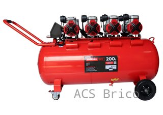 Compresor de Aire Silencioso con LCD 200L - 8 Hp - 09395 - Mader
