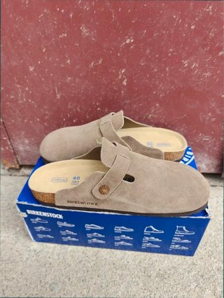 Zuecos Birkenstock Boston Beige Talla 41