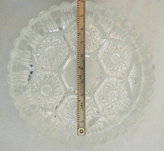 7 Piattini in Vetro Intagliato