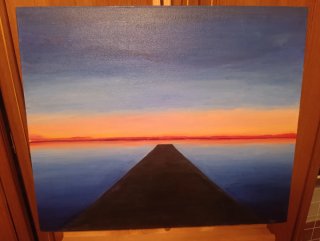 Cuadro Lienzo Acrílico Paisaje Marítimo