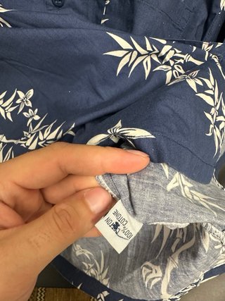 Camicia uomo vintage fantasia floreale blu M