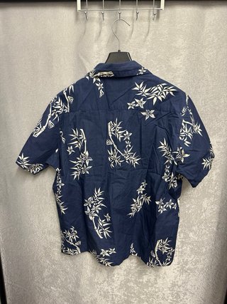 Camicia uomo vintage fantasia floreale blu M