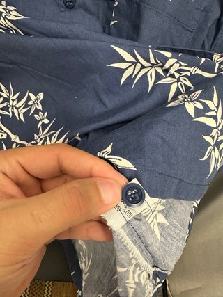 Camicia uomo vintage fantasia floreale blu M