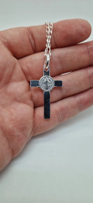 CADENA Y CRUZ DE SAN BENITO DE PLATA