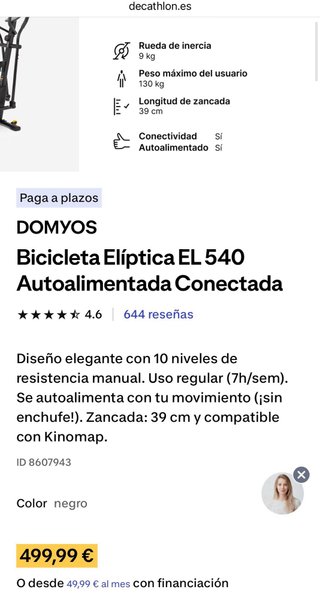 Elíptica para ejercicio en casa