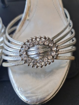 Sandalias fiesta plateadas T. 37.5