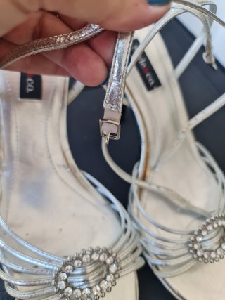 Sandalias fiesta plateadas T. 37.5