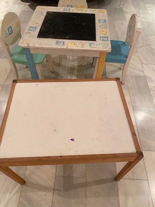 2 Mesas y 3 Sillas Infantiles
