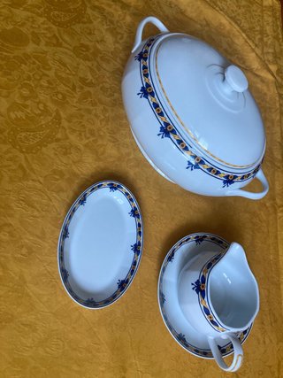 Vajilla Vista Alegre porcelana azul y blanco