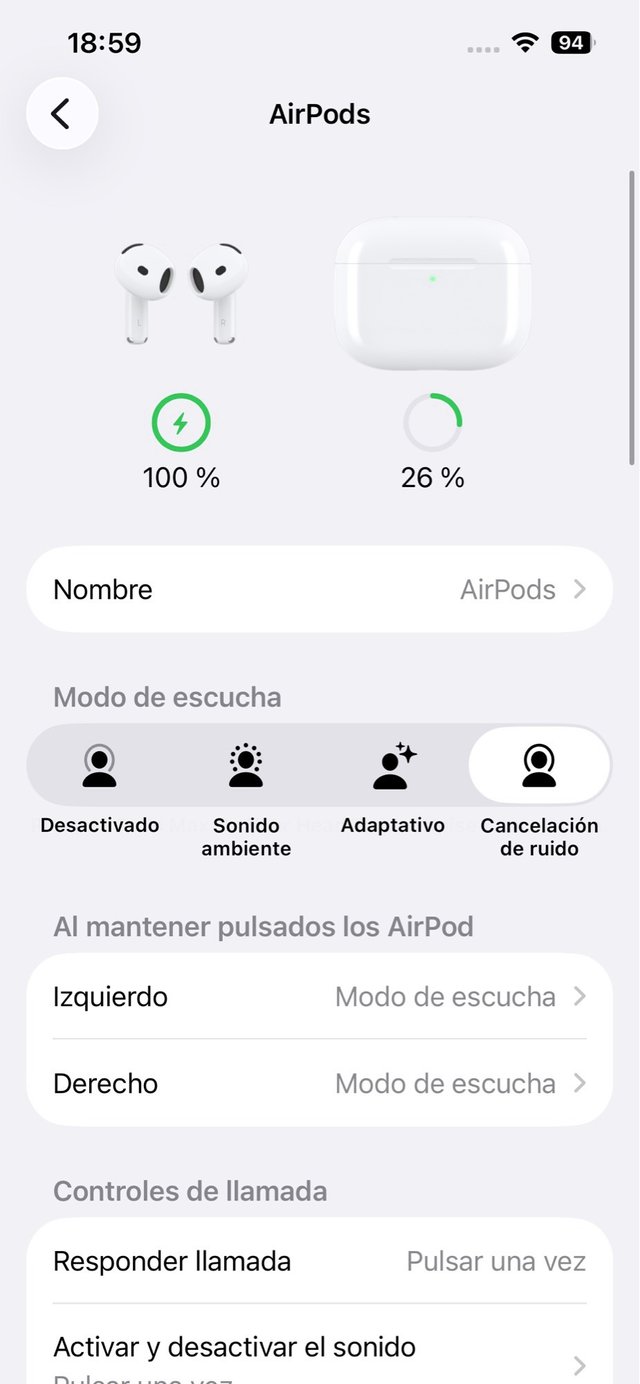 Apple AirPods 4 con Cancelación#2H74TJ