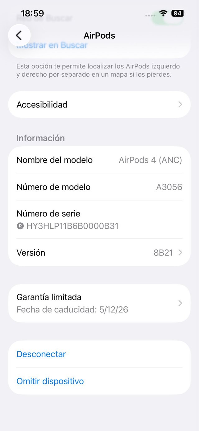 Apple AirPods 4 con Cancelación#2H74TJ