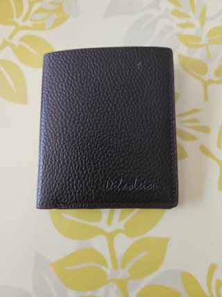 Cartera de piel hombre marrón