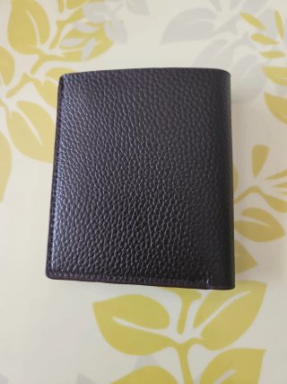 Cartera de piel hombre marrón