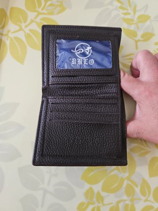 Cartera de piel hombre marrón