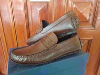 Scarpe uomo mocassini pelle marrone 40 a 45