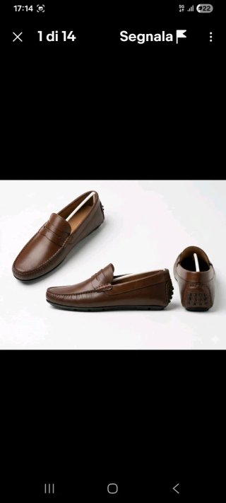 Scarpe uomo mocassini pelle marrone 40 a 45