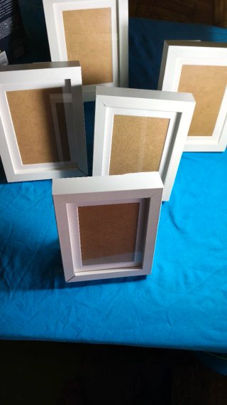 Lote 5 Marcos Fotos Madera Blancos Ikea