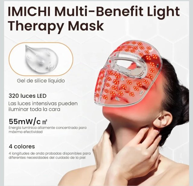 Máscara Facial Terapia Luz LED IMICHI