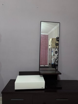 Espejo recibidor madera y cristal