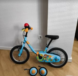 Bicicleta infantil  niño azul 14 pulgadas