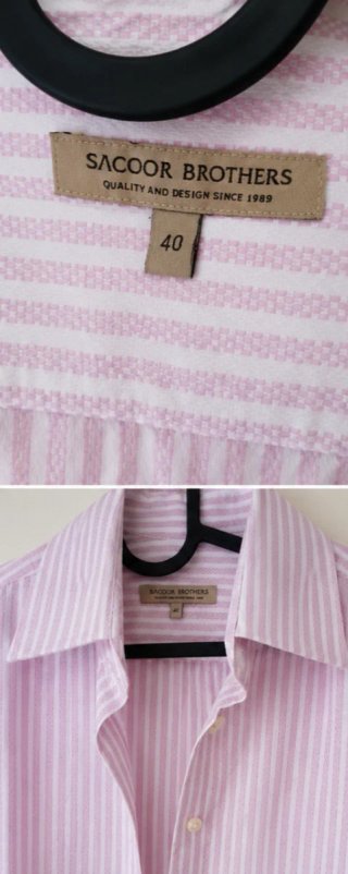 Camisa Sacoor Brothers Rosa Listrada