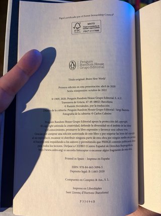 Libro Un mundo feliz de Huxley