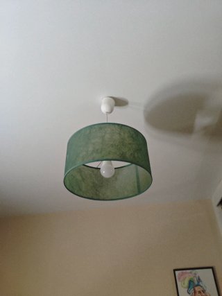 Lámpara de techo verde texturizada
